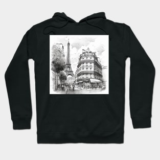 Paris Drawing Hoodie